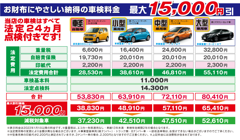 料金表