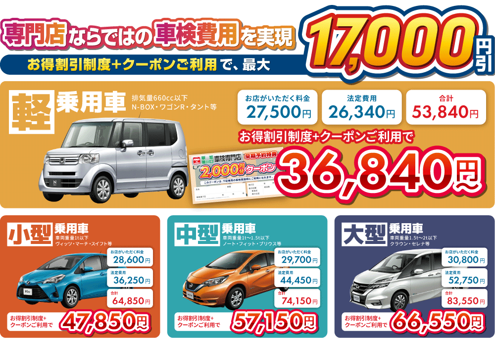 全車両キャッチプライス